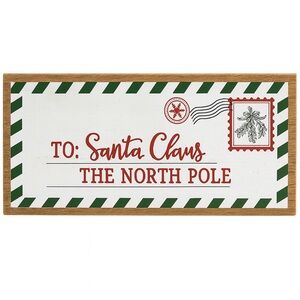 Wood Santa Claus mailbox North Pole Mailbox Santa letters box Christmas Decor